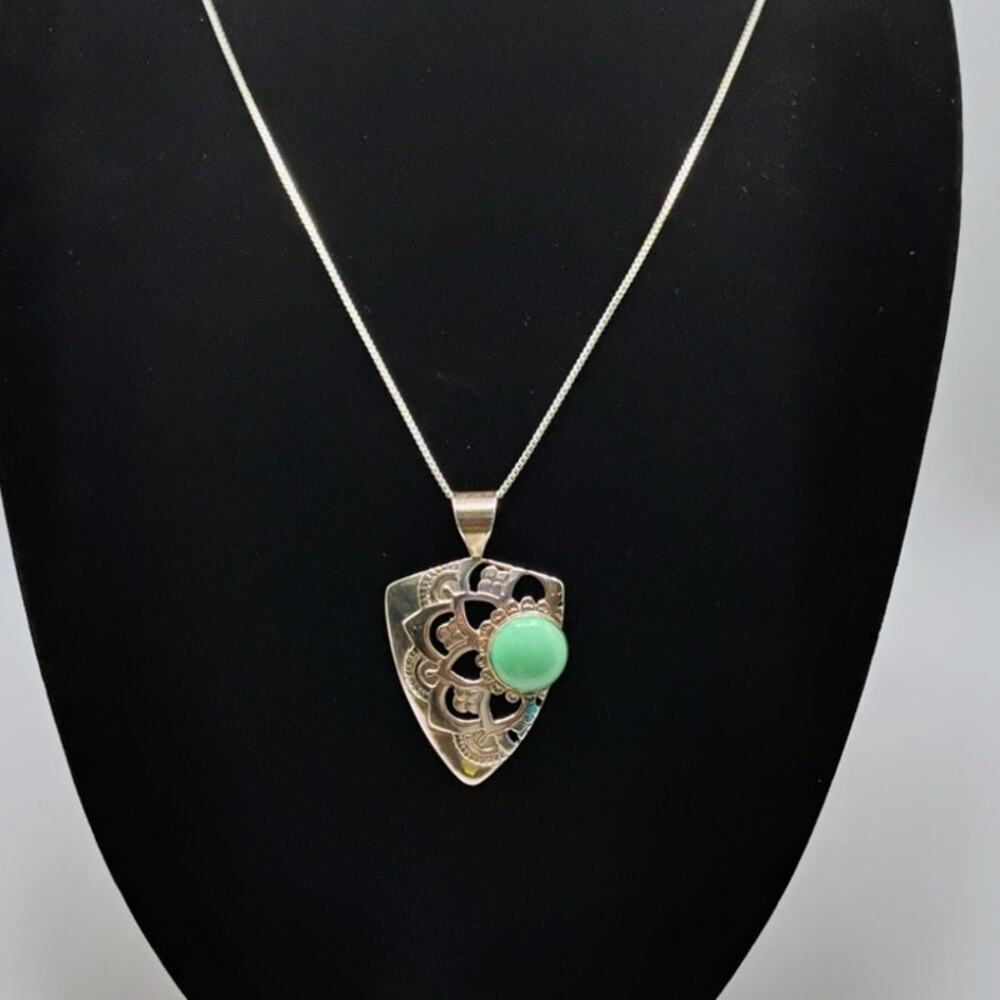 Jay King Desert Rose Trading Turquoise Pendant 925